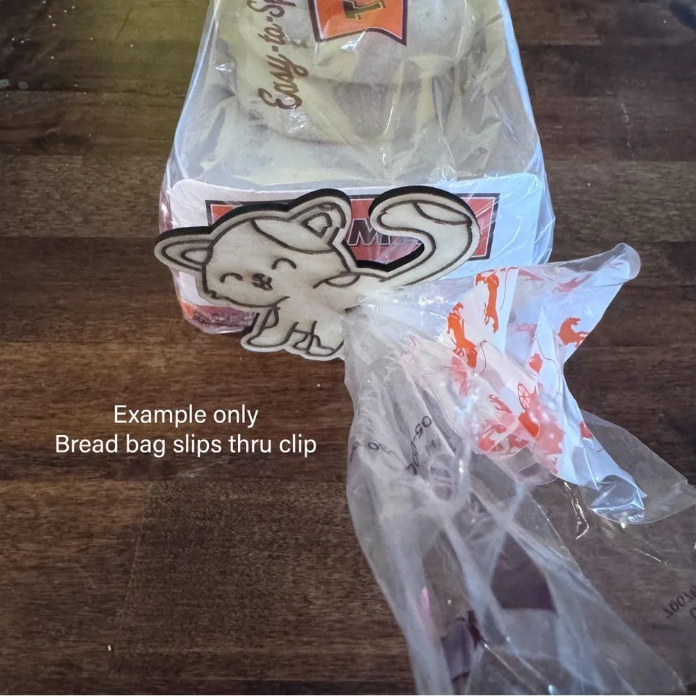 2/$10 Wooden Koala Bread Clip – Cute Laser-Cut Bag Clip